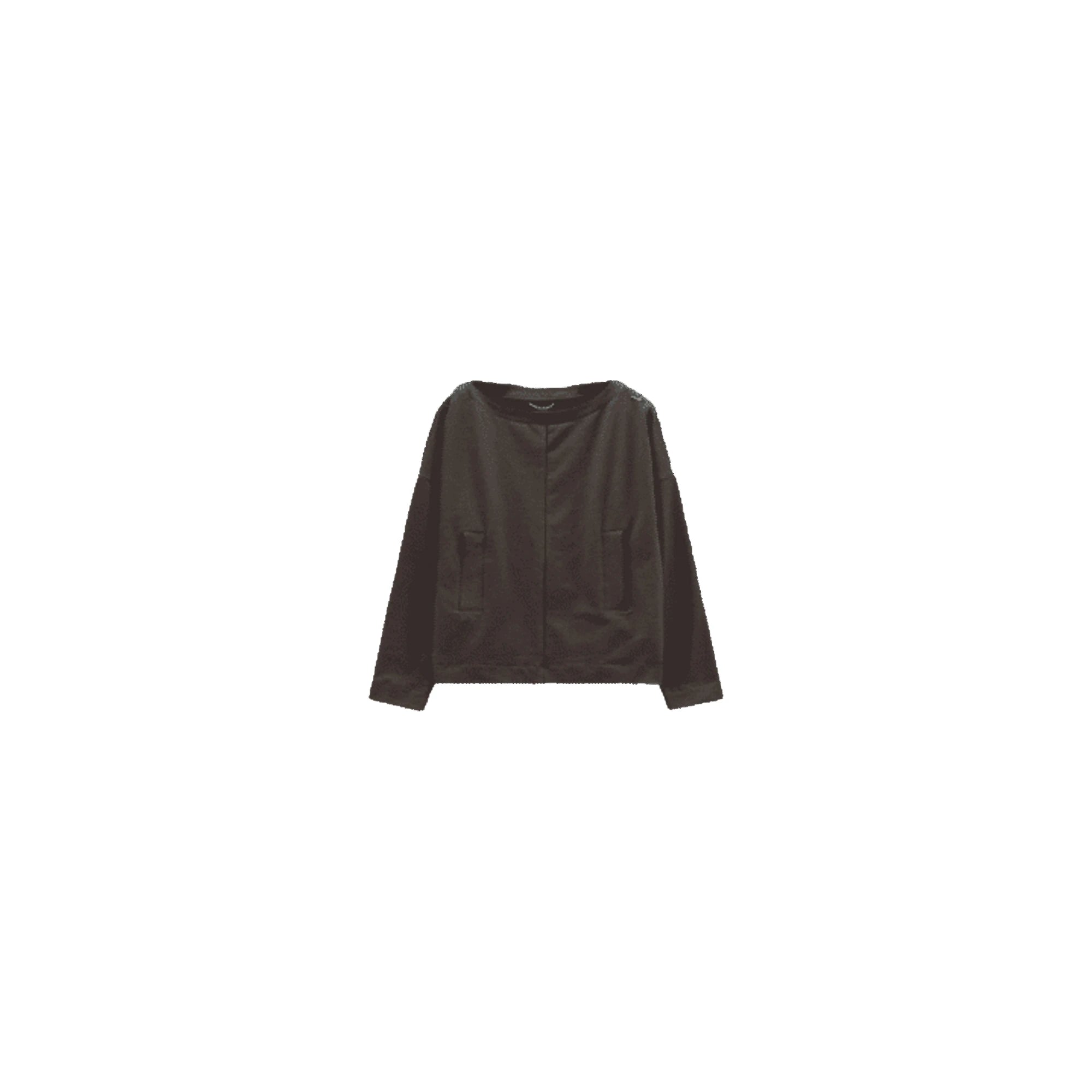 JEANNE BARET Felpa Verbena mélange scollo a barchetta