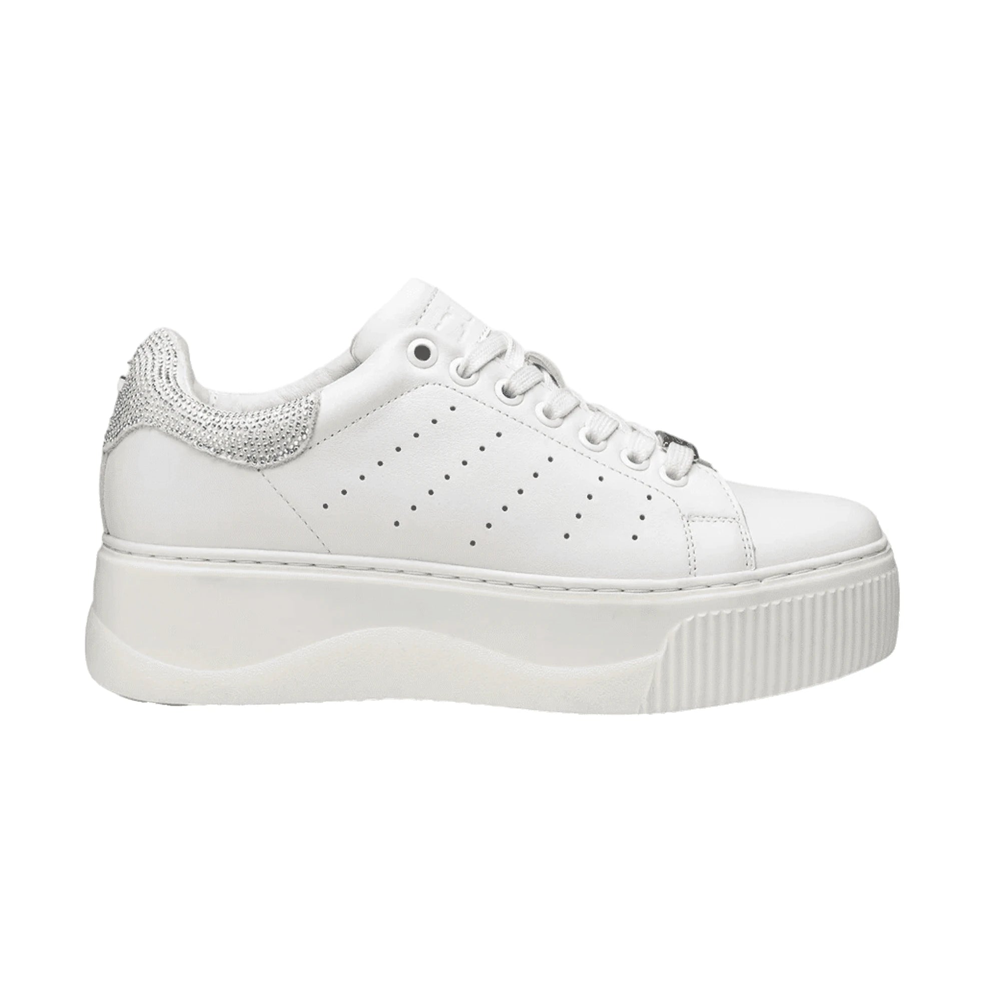 CULT Sneakers Donna Perry Glitter Pelle Bianche
