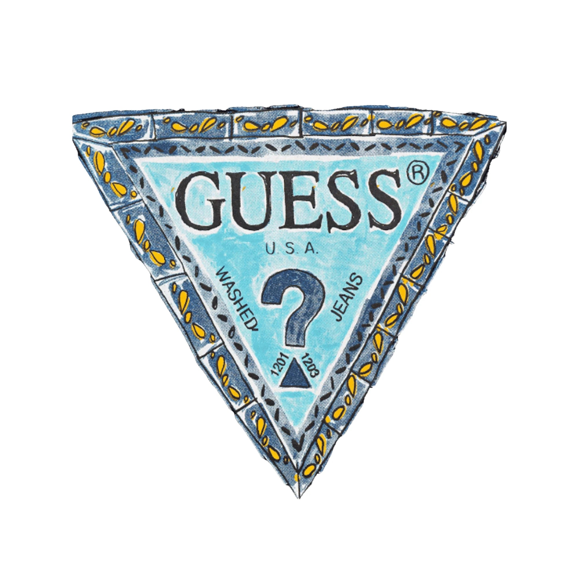 GUESS T-shirt Nera da Bambino con Maxi Logo Stampato