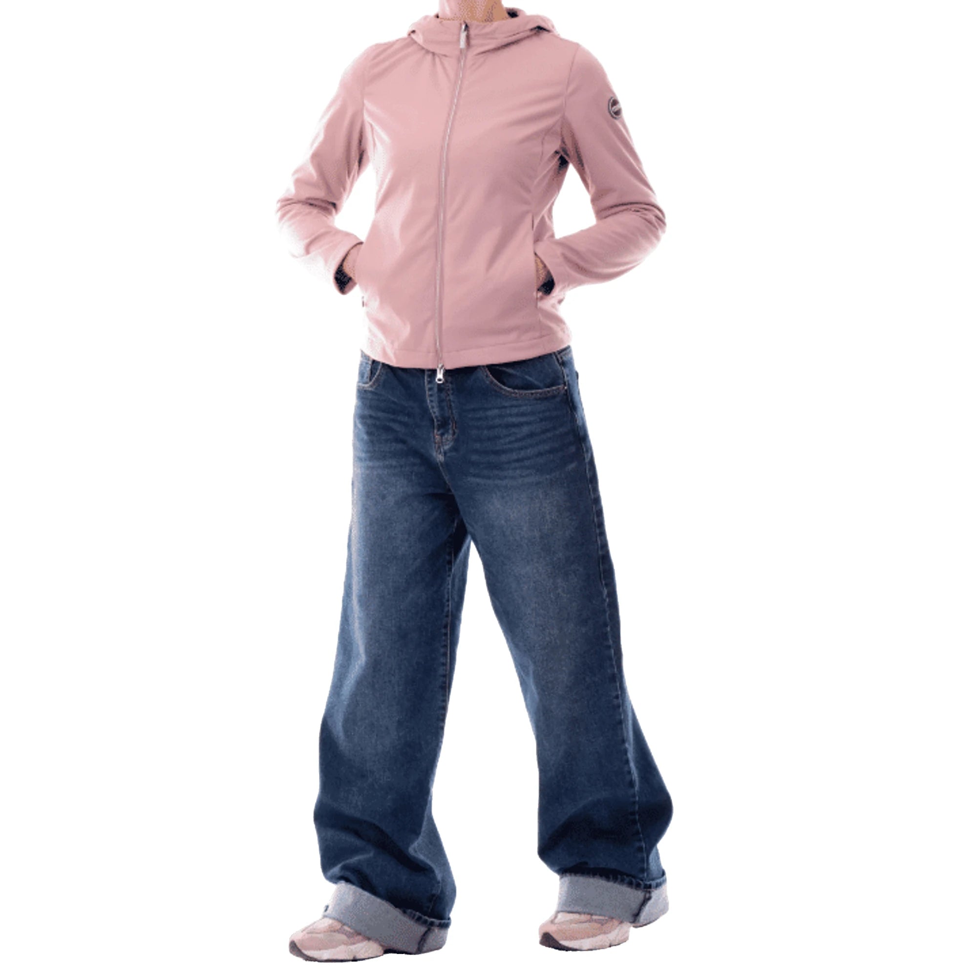 COLMAR Giubbino Rosa con Cappuccio Impermeabile Donna