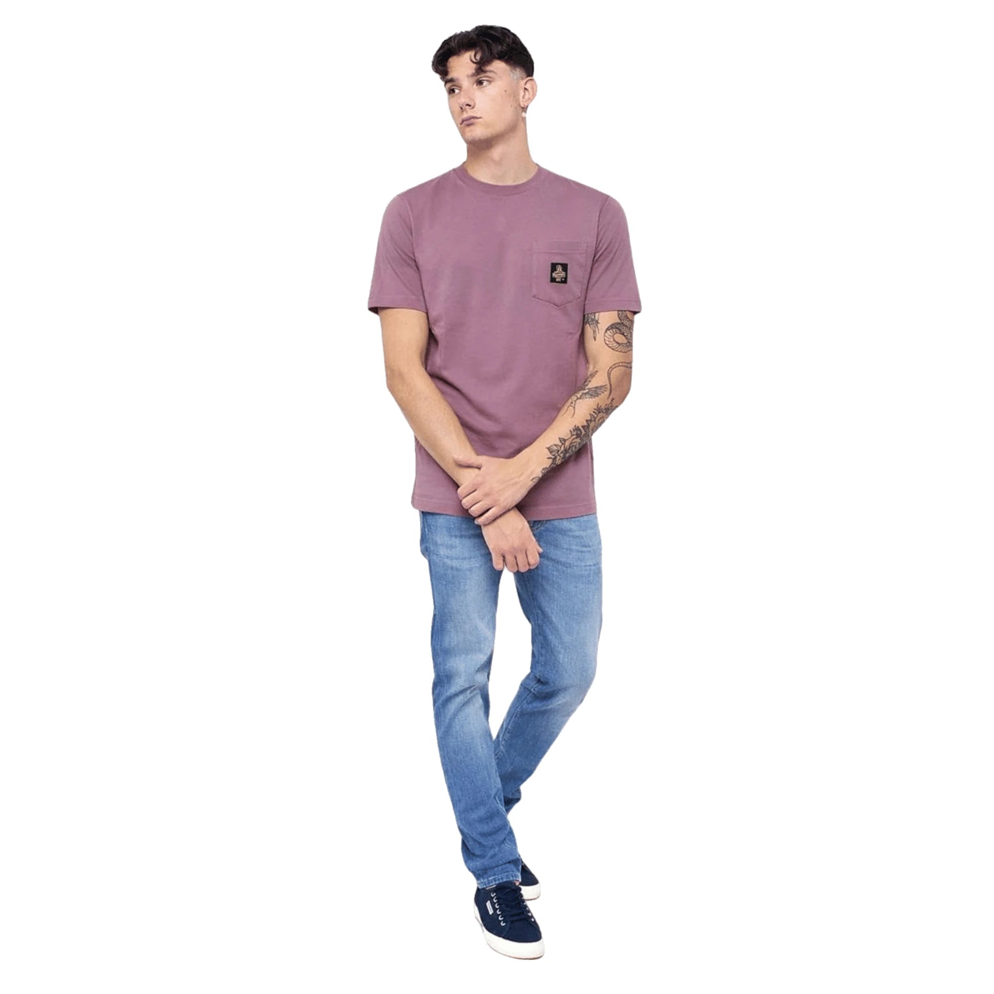 REFRIGIWEAR T-Shirt Pierce Uomo Cotone Rosso Chiaro