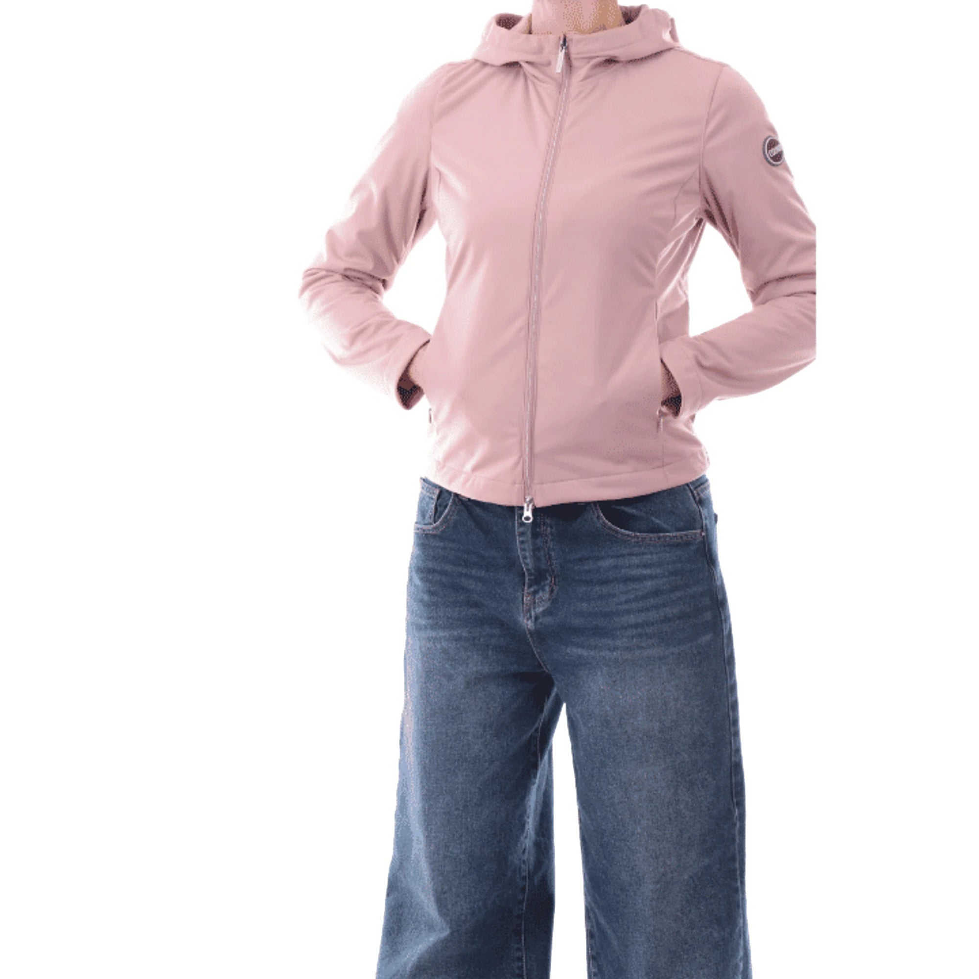 COLMAR Giubbino Rosa con Cappuccio Impermeabile Donna