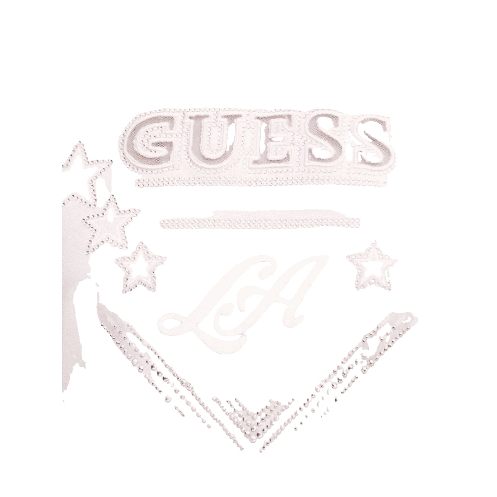 GUESS T-shirt LA STARS TEE da Donna in Rosa