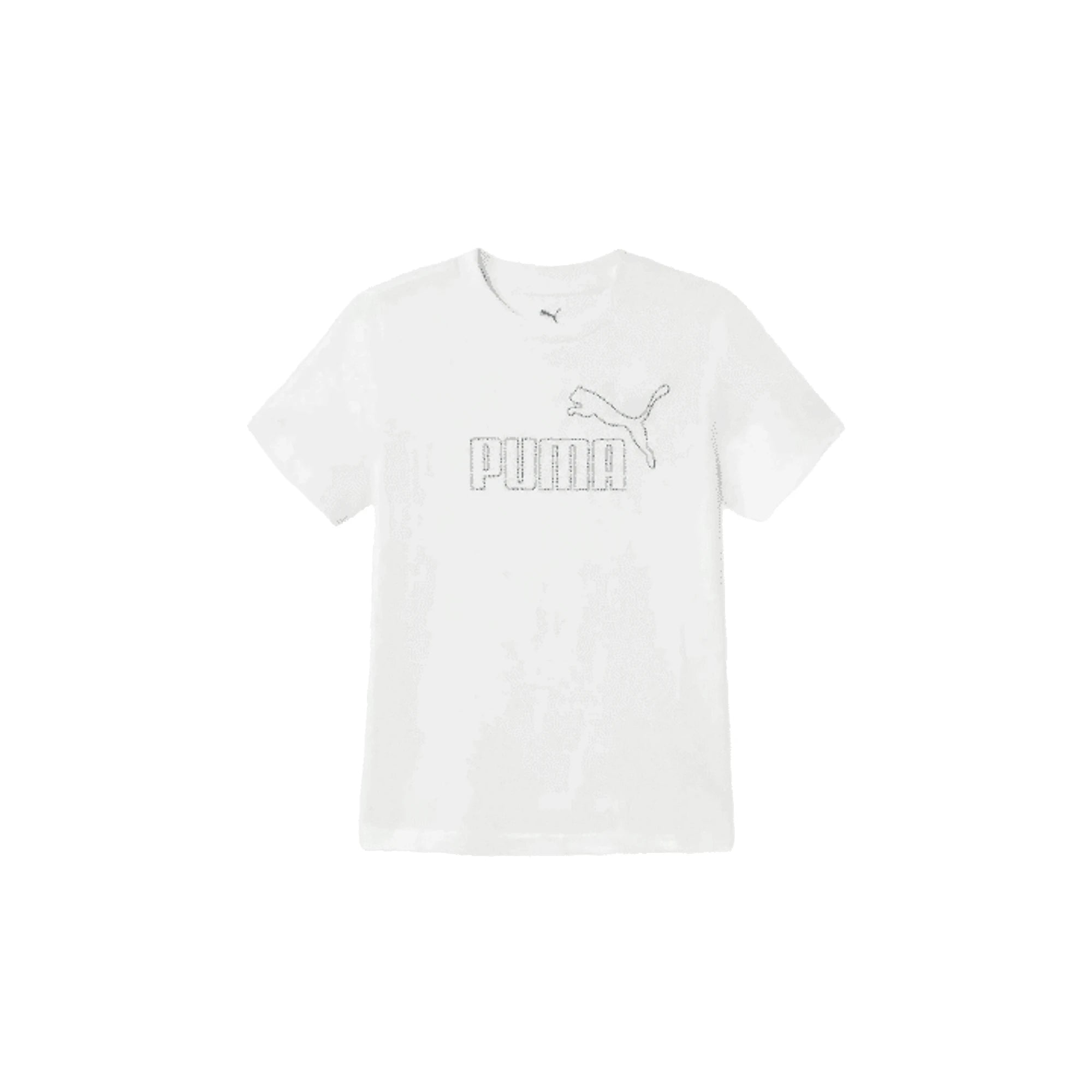 PUMA T-shirt Manica Corta Bambina Logo Strass Bianco