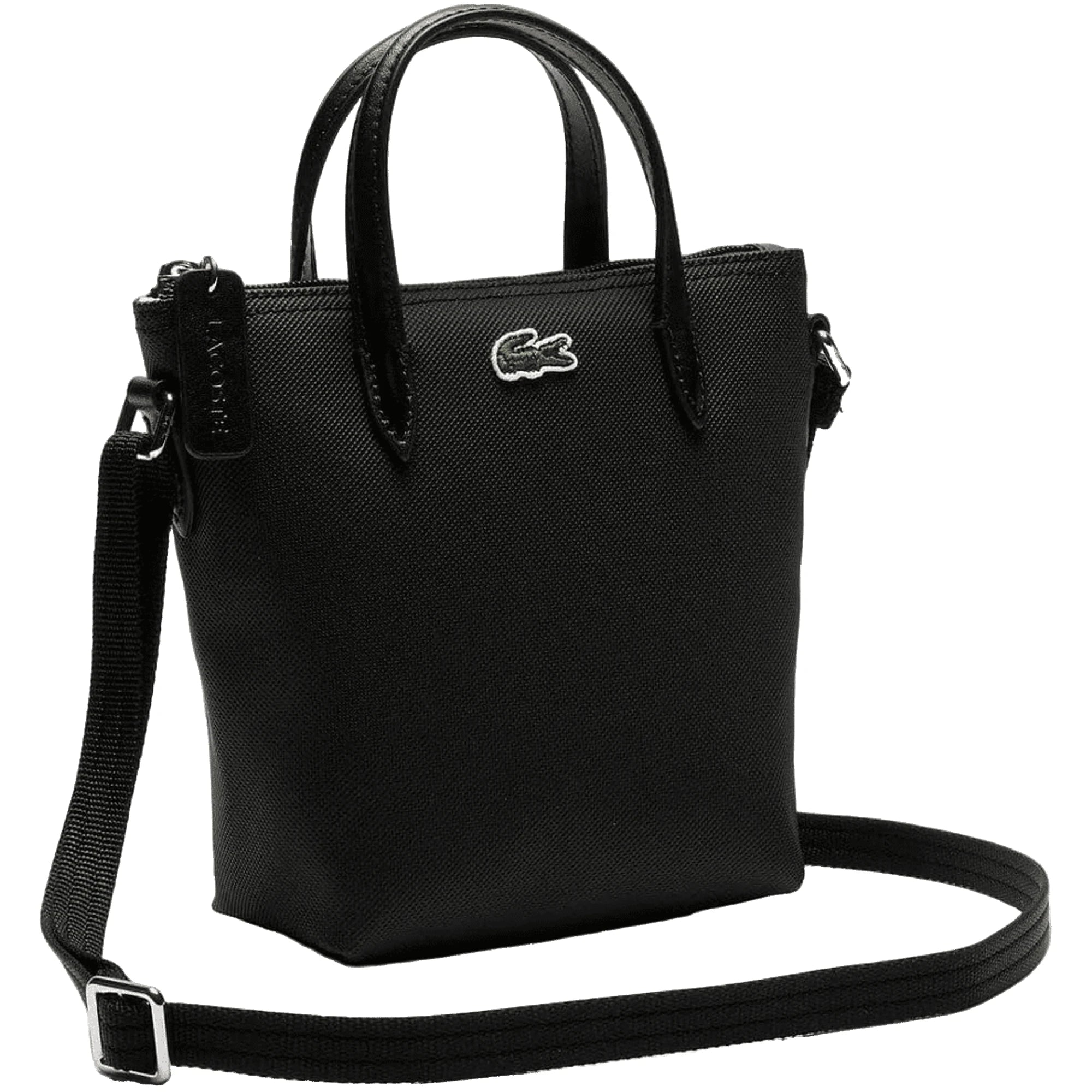 LACOSTE Borsa da Donna Nera in Mini Piqué