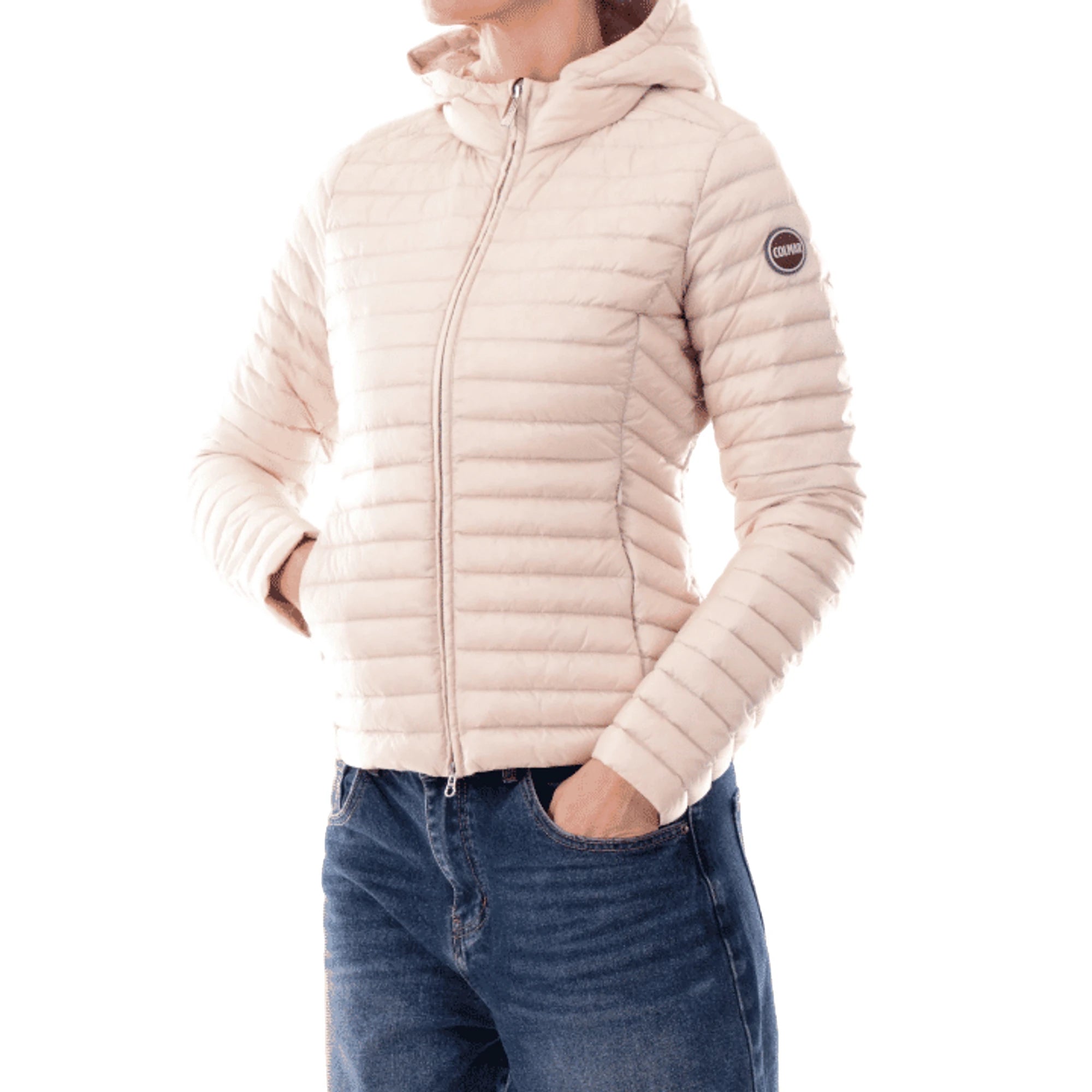 COLMAR Piumino 100 grammi con Cappuccio Beige da Donna