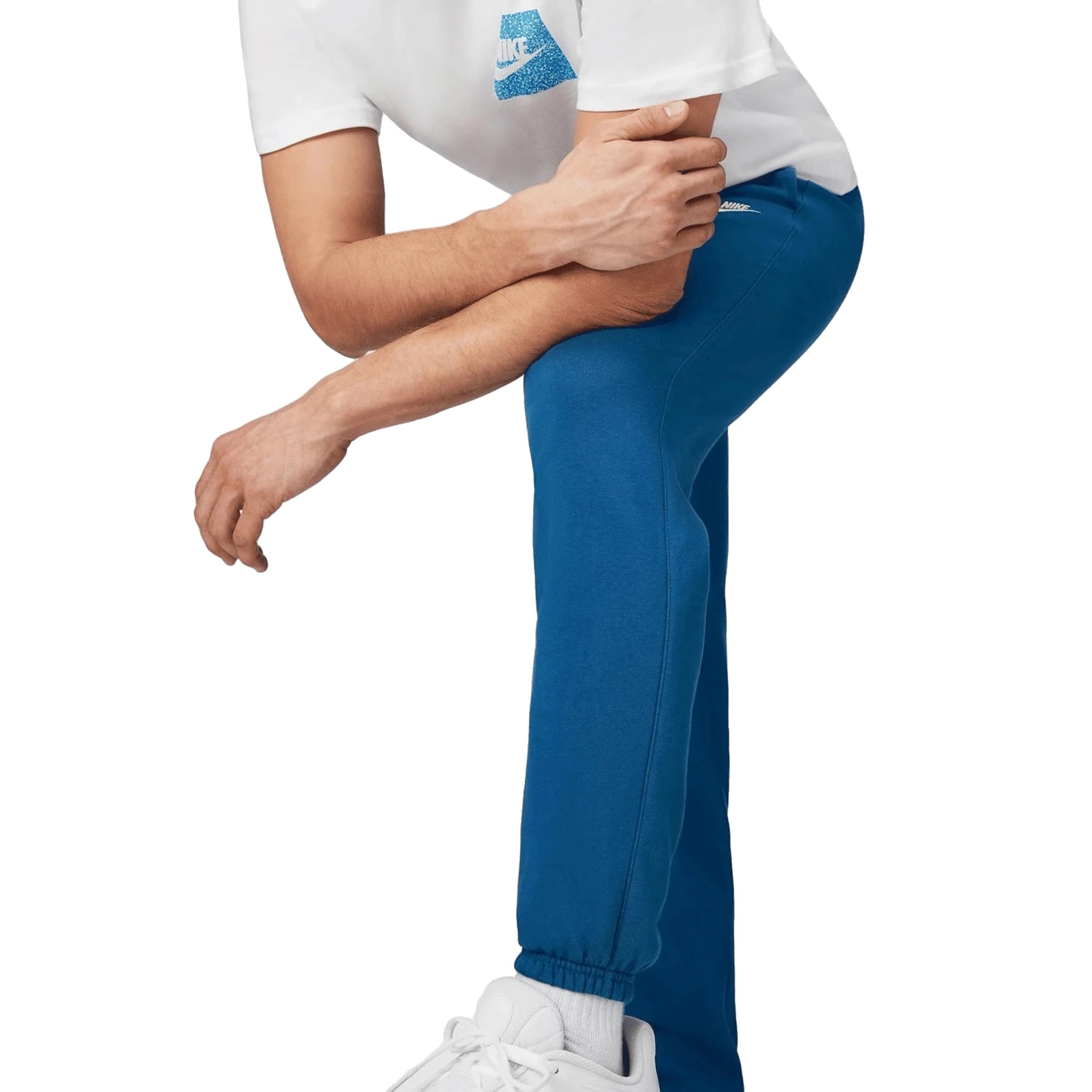 NIKE Pantaloni Uomo Pile Spazzolato Club con Risvolto