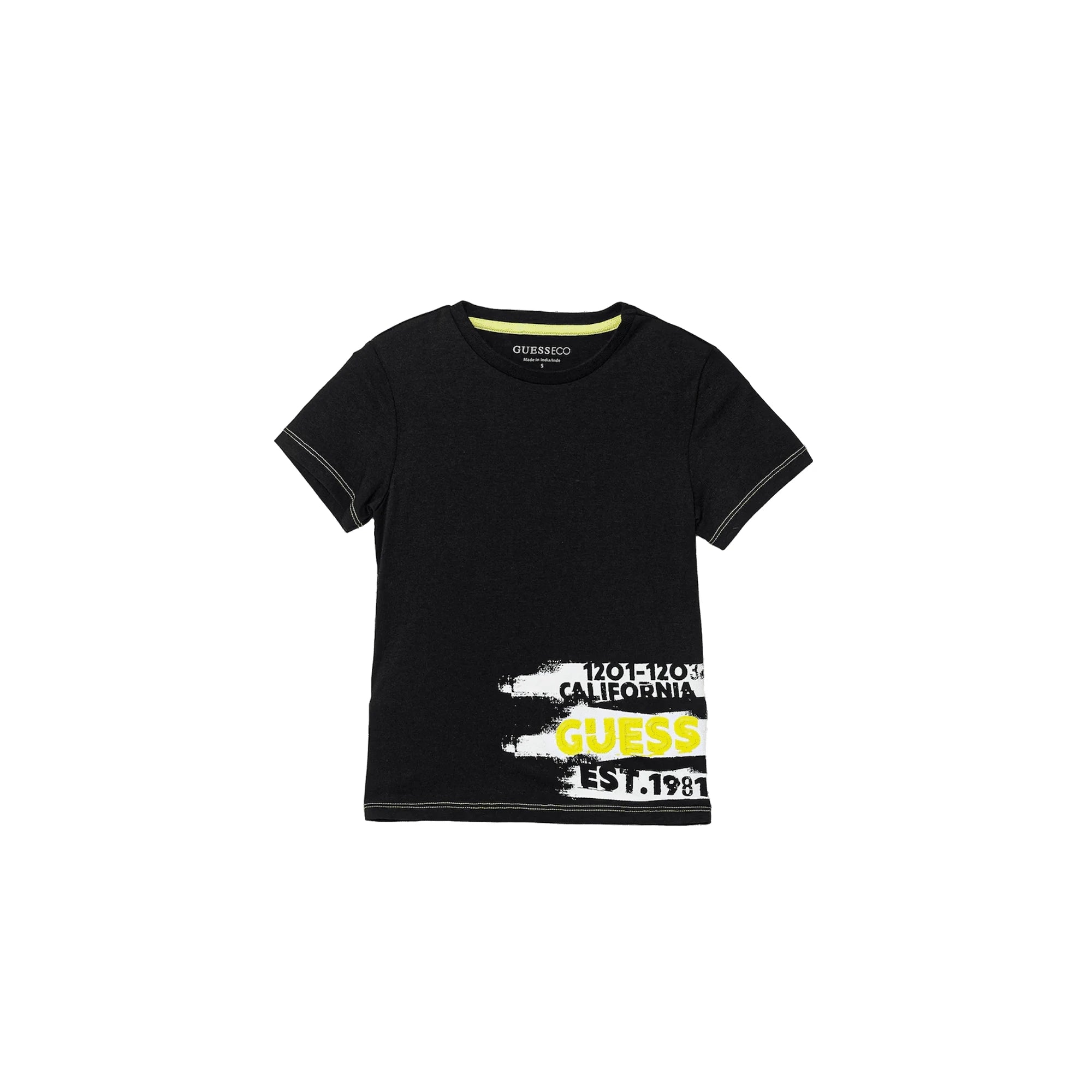 GUESS T-shirt da Bambino a Maniche Corte in Cotone con Stampa