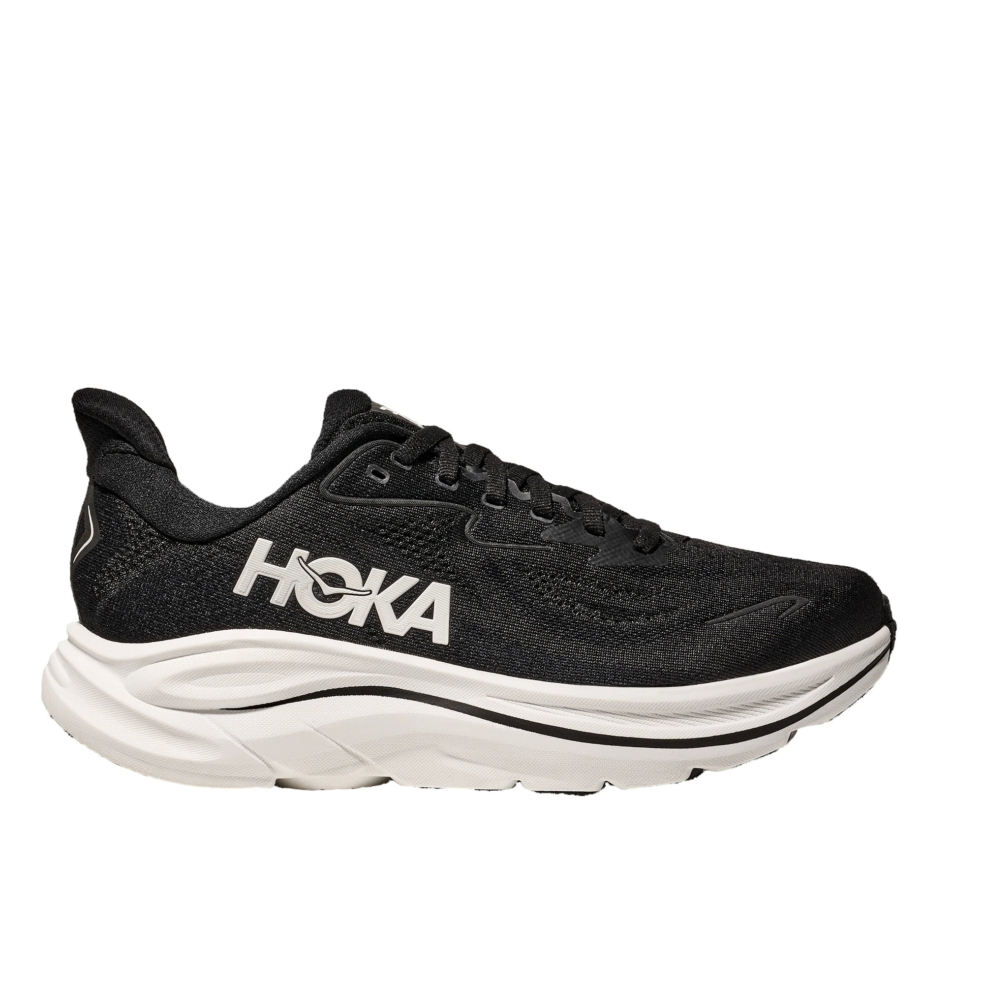 HOKA Clifton 10 Scarpe da Running da Uomo in Nero/Bianco