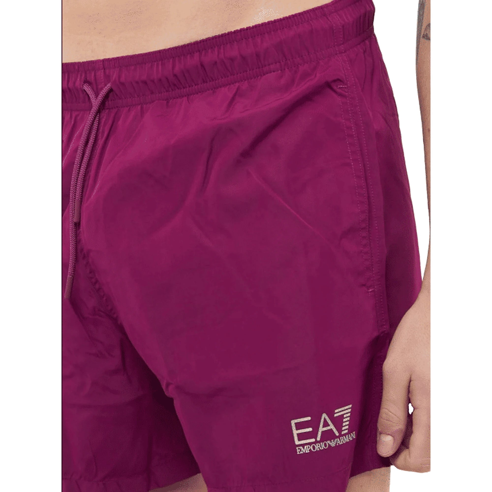 EMPORIO ARMANI EA7 Short Mare Uomo Bordeaux Poliestere