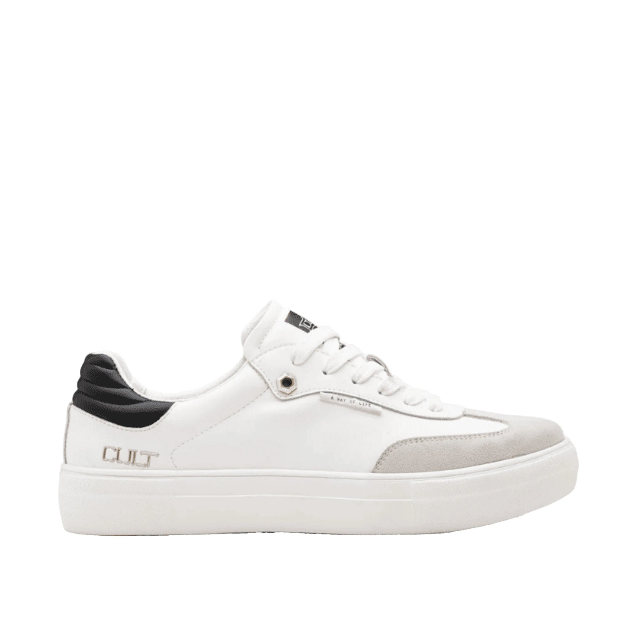 CULT SNEAKERS LEMMY in Pelle Bianca e Camoscio