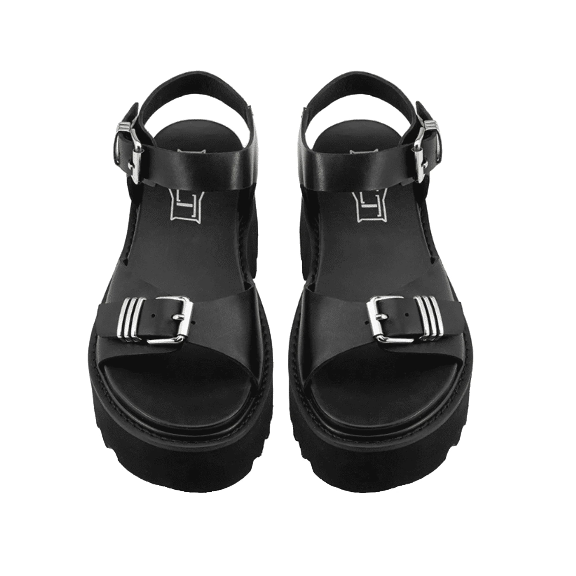 CULT Sandali CHER 4732 Platform Pelle Nera
