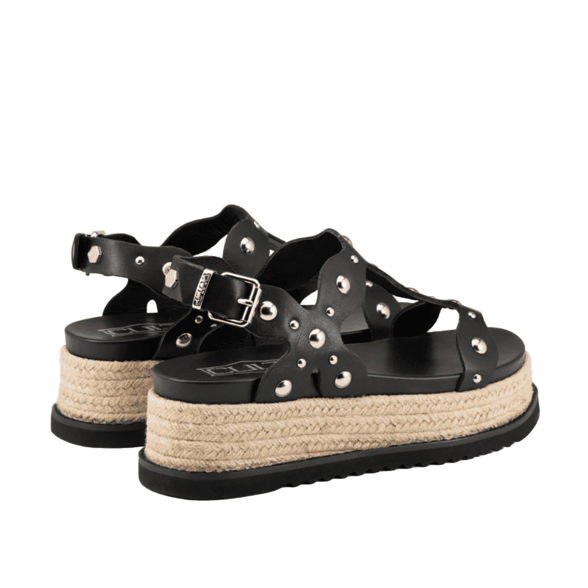 CULT Sandali DOJA 4736 in Pelle Nera con Borchie