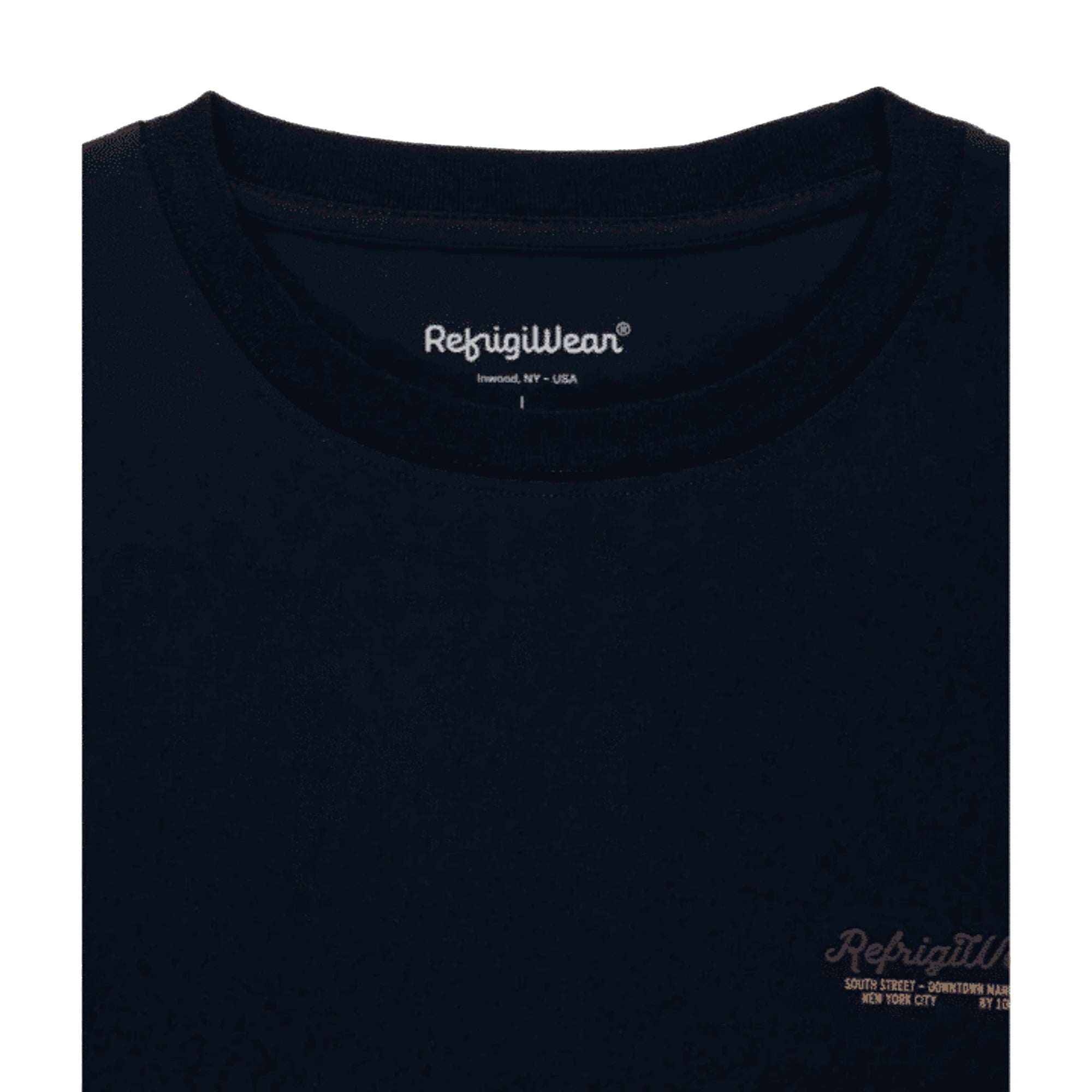 REFRIGIWEAR T-Shirt Becker Navy in Cotone da Uomo