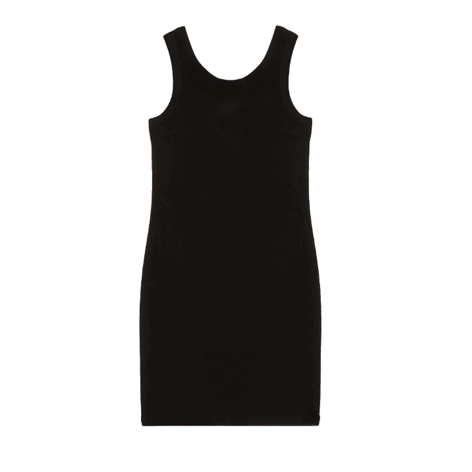 GUESS Vestito Midi in Cotone Elasticizzato Nero da Bambina