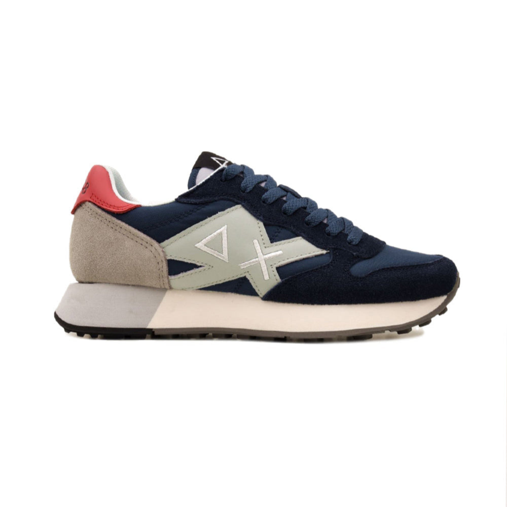 Sneakers Uomo con tomaia scamosciata e suola bicolore