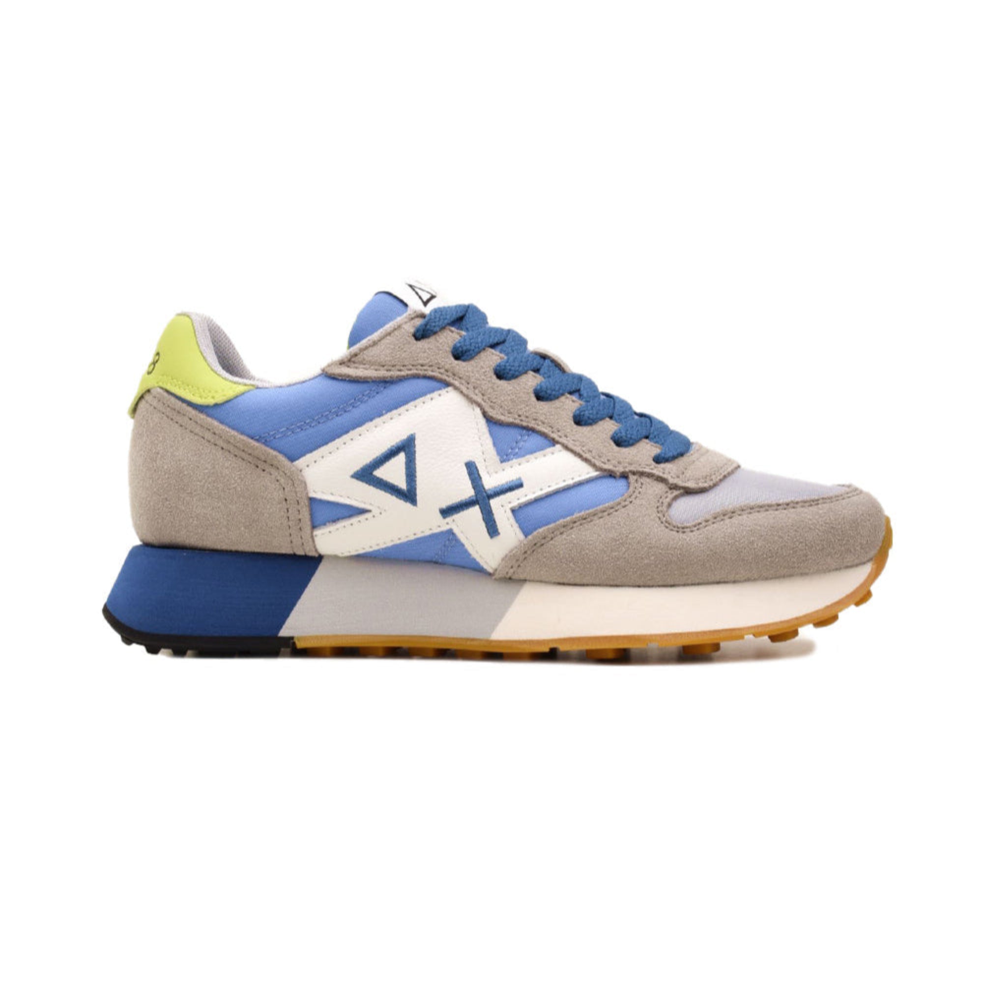 Sneakers Uomo con inserti scamosciati e suola colorata