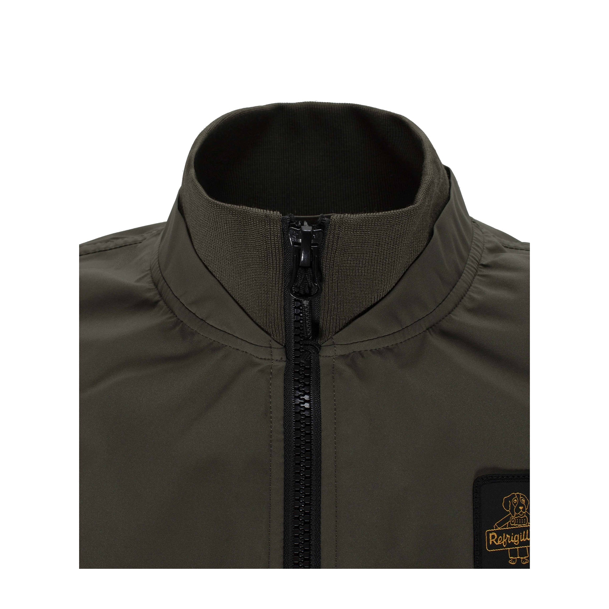 Gilet Uomo Eric Vest opaco Verde scuro dettaglio collo