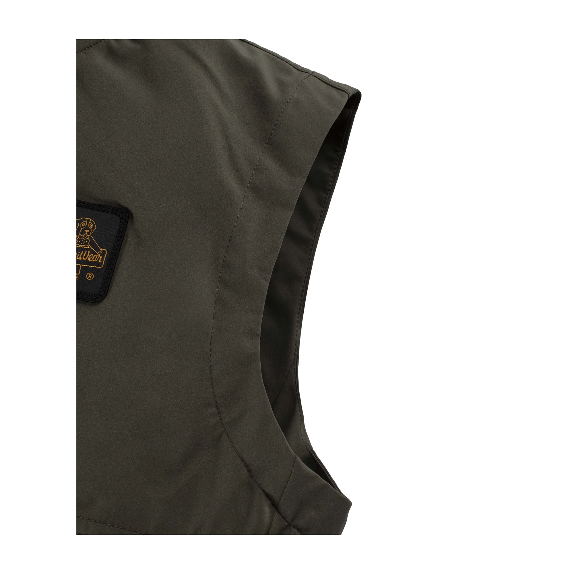 Gilet Uomo Eric Vest opaco Verde scuro dettaglio manica