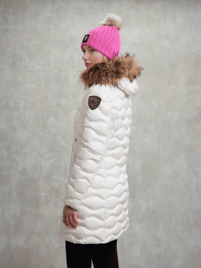 Blauer Piumino Lungo Donna Invernale Pelliccia