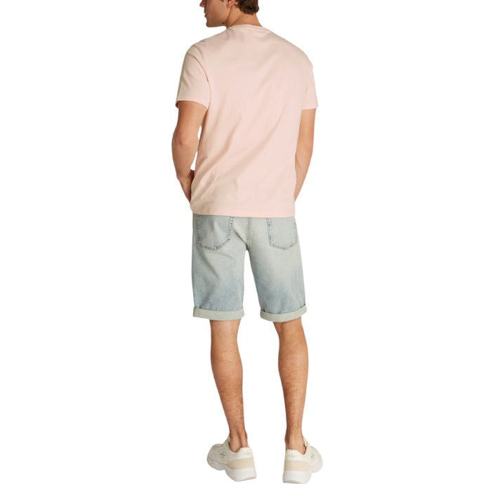 T-shirt Uomo Rosa, a girocollo, con logo