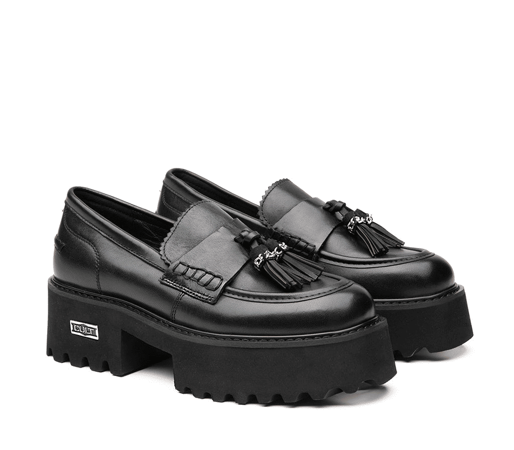 Cult Mocassini Classic Rebel Pelle Nera Unisex