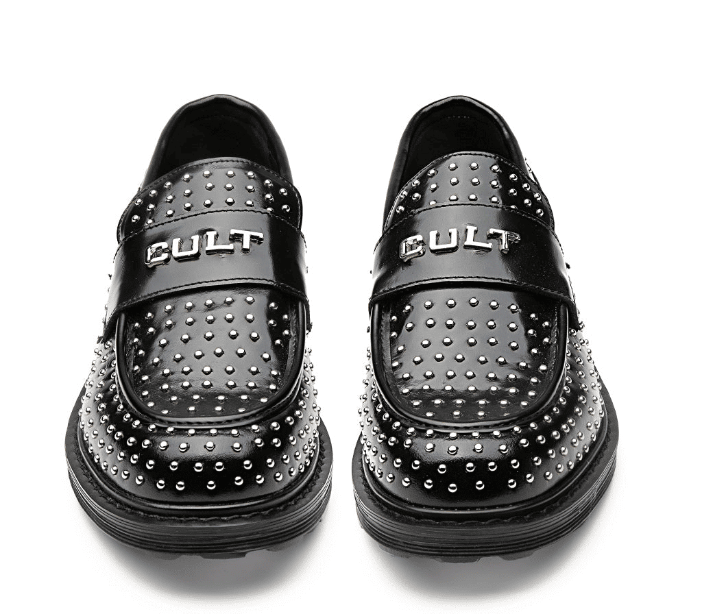 Cult Mocassini Donna Pelle Lucida Borchie 4575