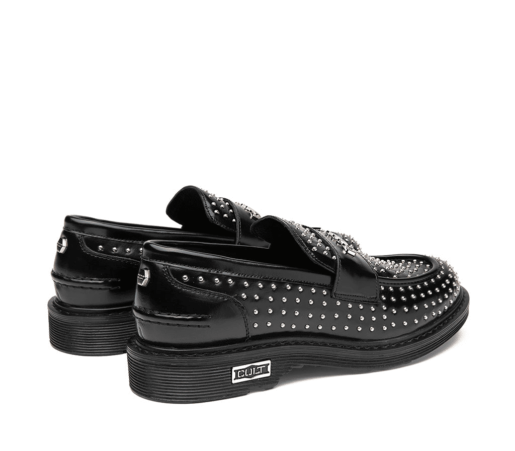 Cult Mocassini Donna Pelle Lucida Borchie 4575