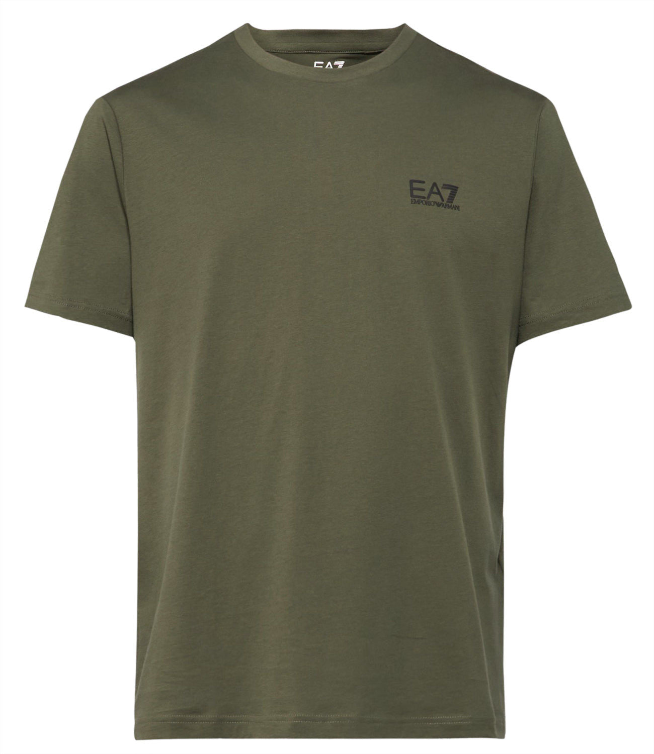 T-shirt Uomo Verde, con scollo tondo e logo stampato sul petto