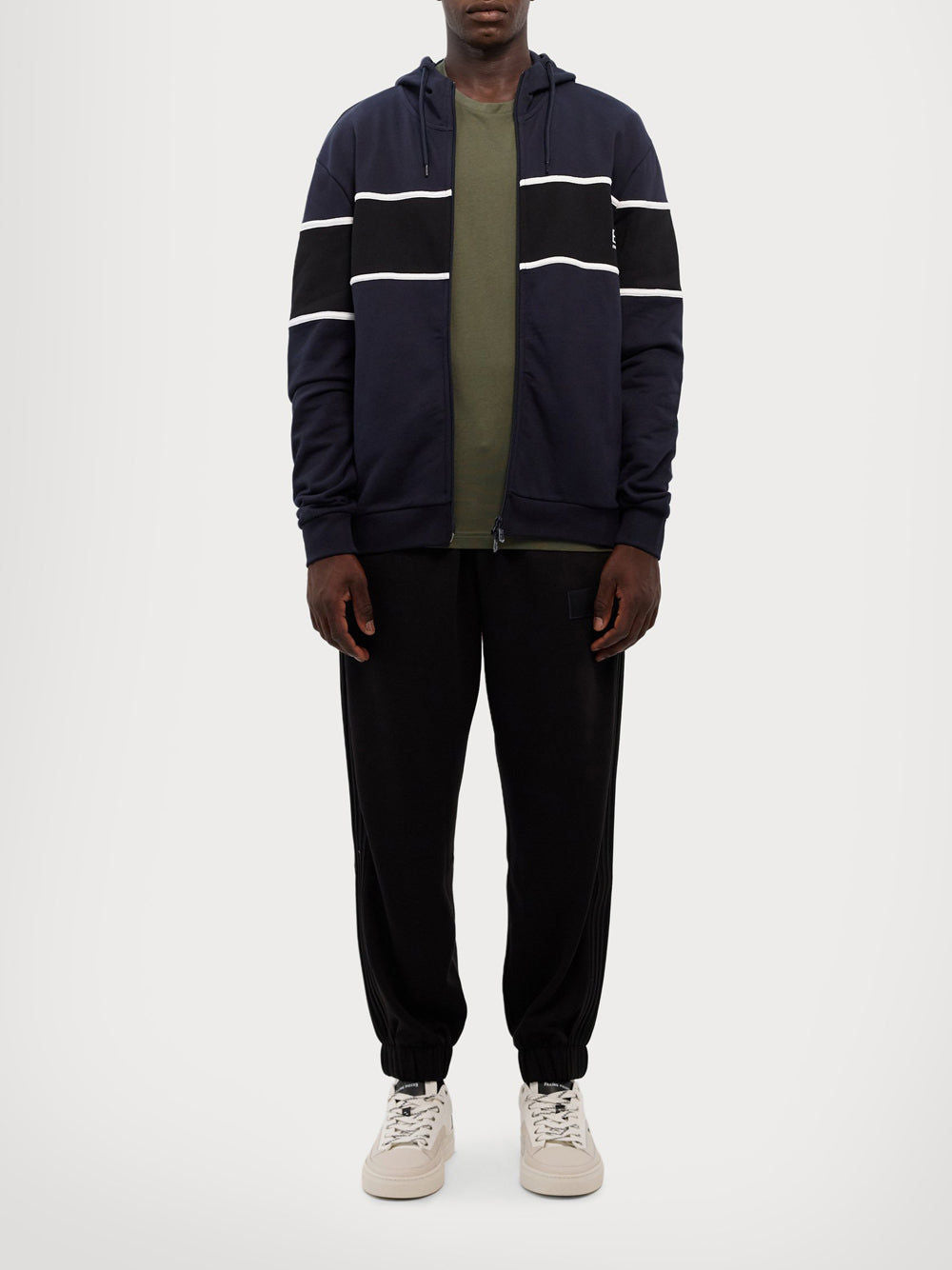 T-shirt Uomo Verde, con scollo tondo e logo stampato sul petto