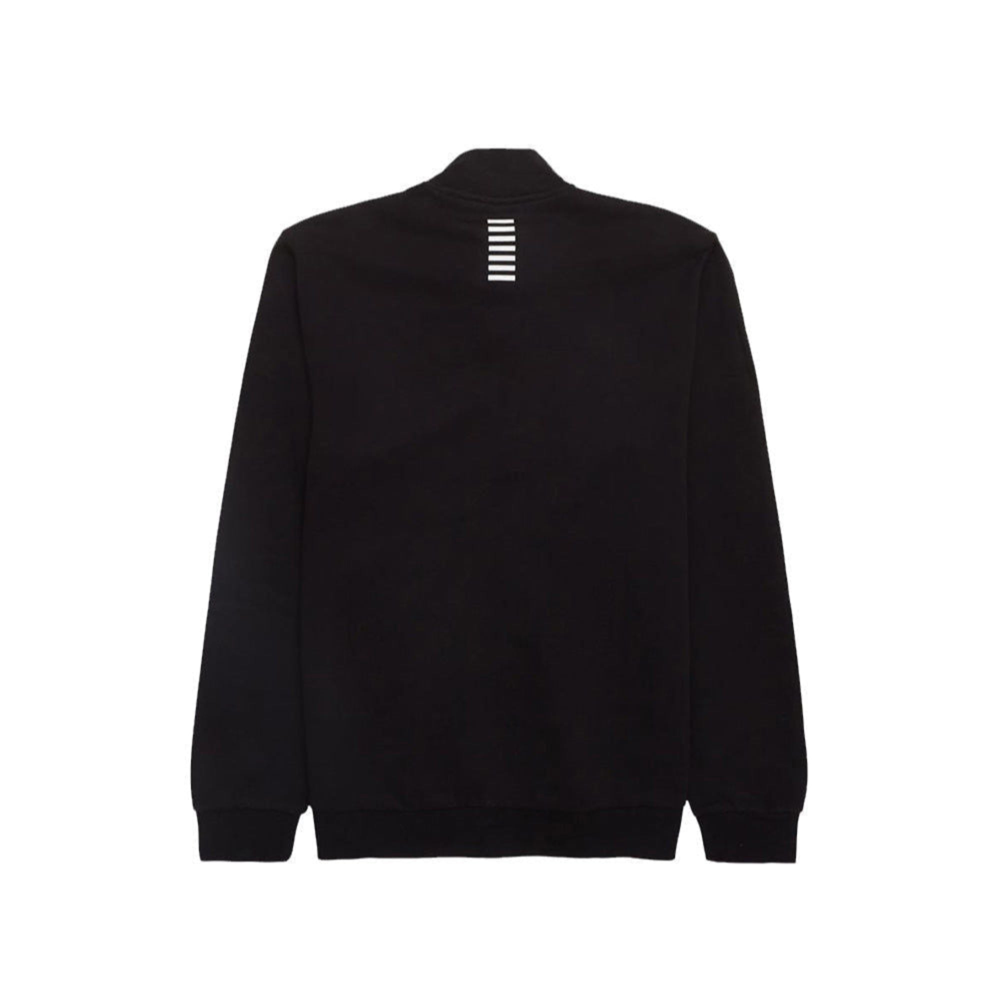 Felpa Uomo Nera, in puro cotone, con full zip frontale