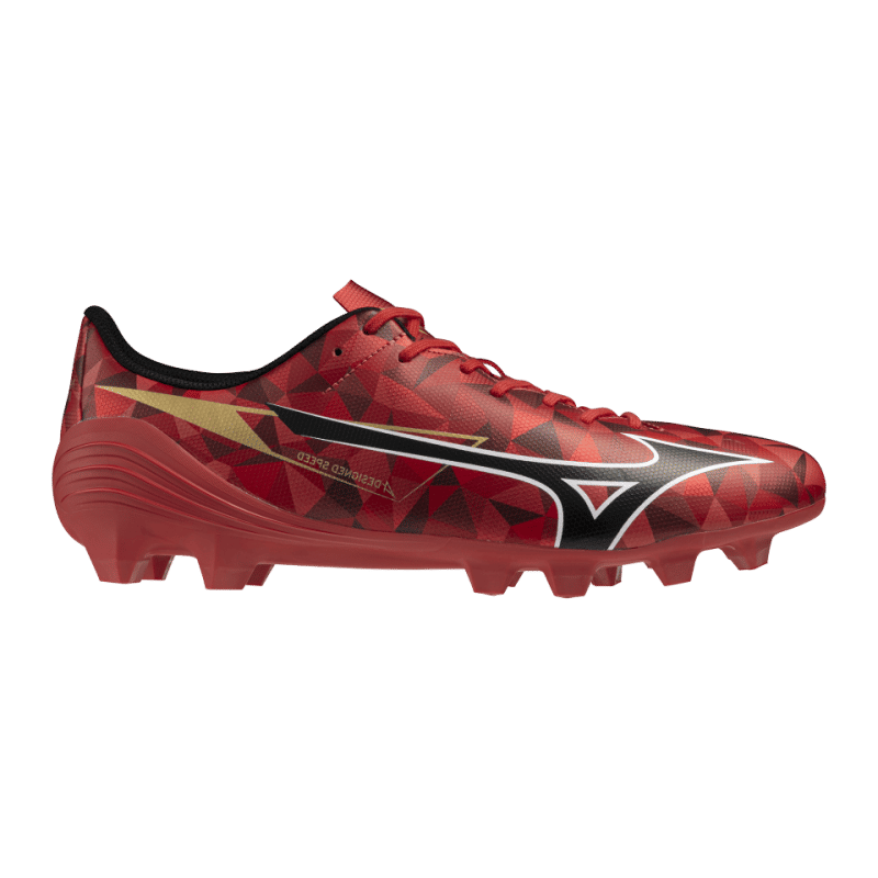 Scarpe Calcio Mizuno Alpha II Select Junior MD ragazzo Ruby Red Rossa 40th Anniversary
