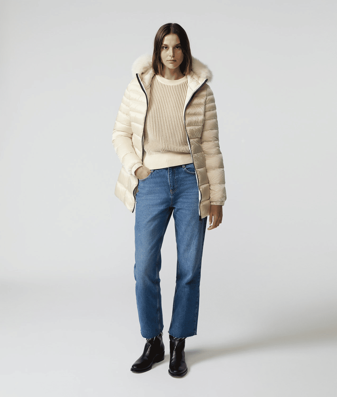 RefrigiWear Piumino Invernale Donna Pelliccia