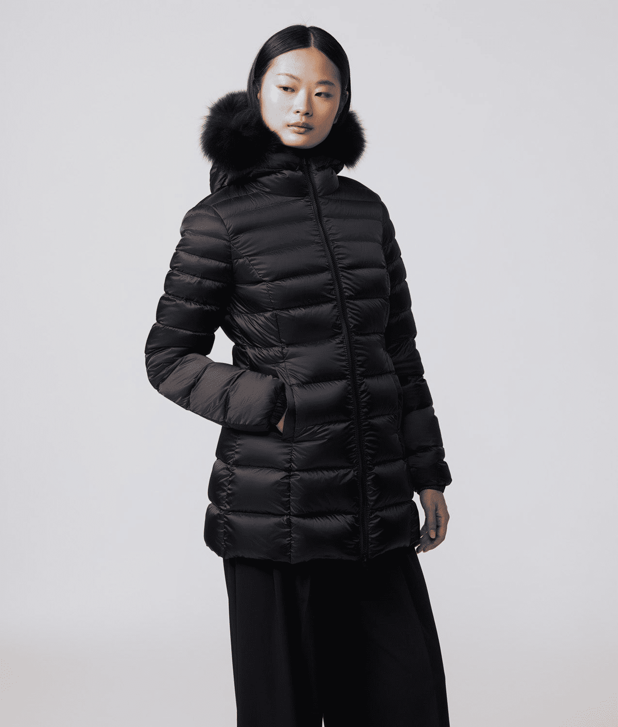 RefrigiWear Piumino Invernale Donna Pelliccia