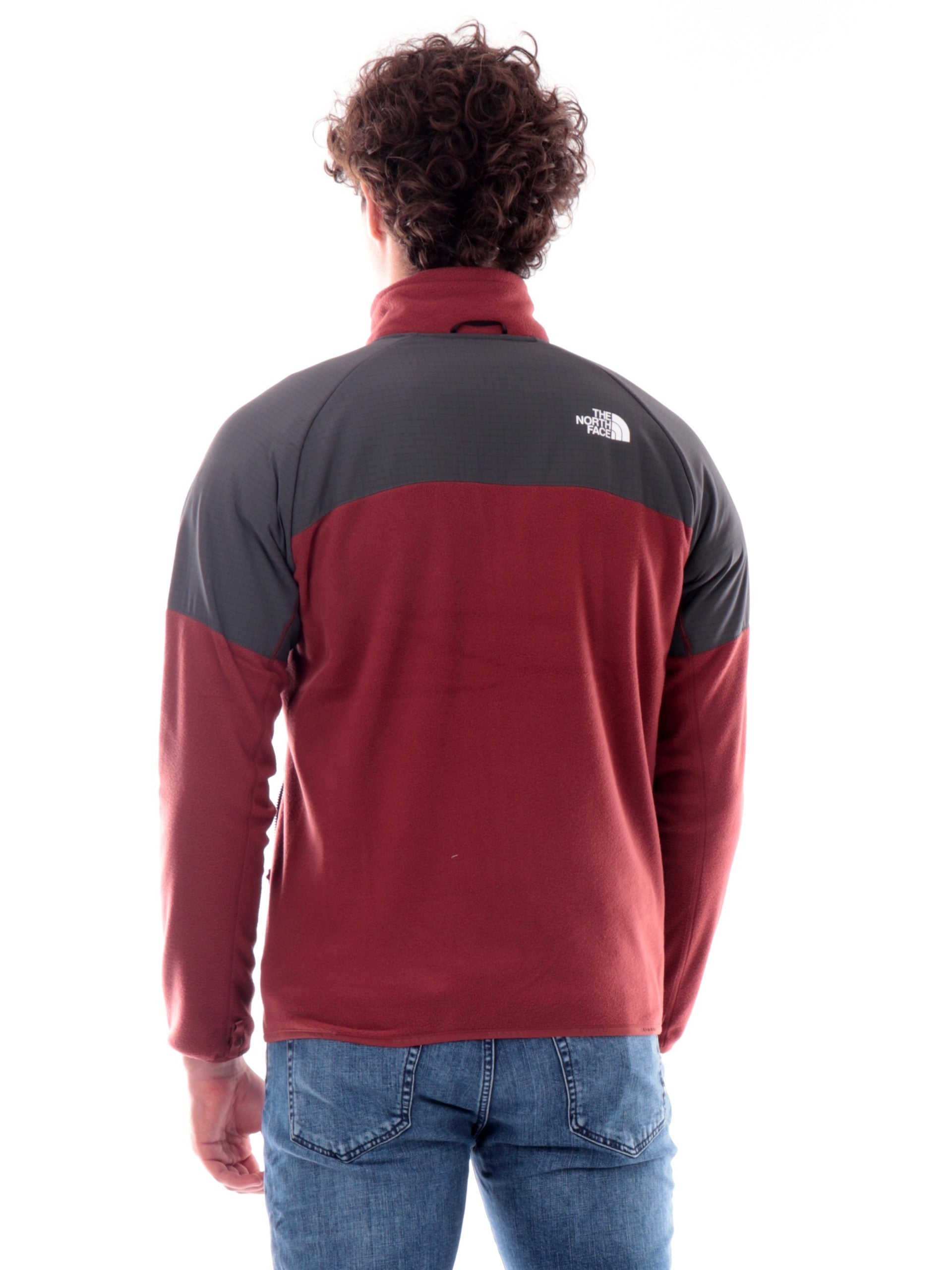 Pile North Face bordeaux e grigio da uomo Glacier NF0A89JGDO31