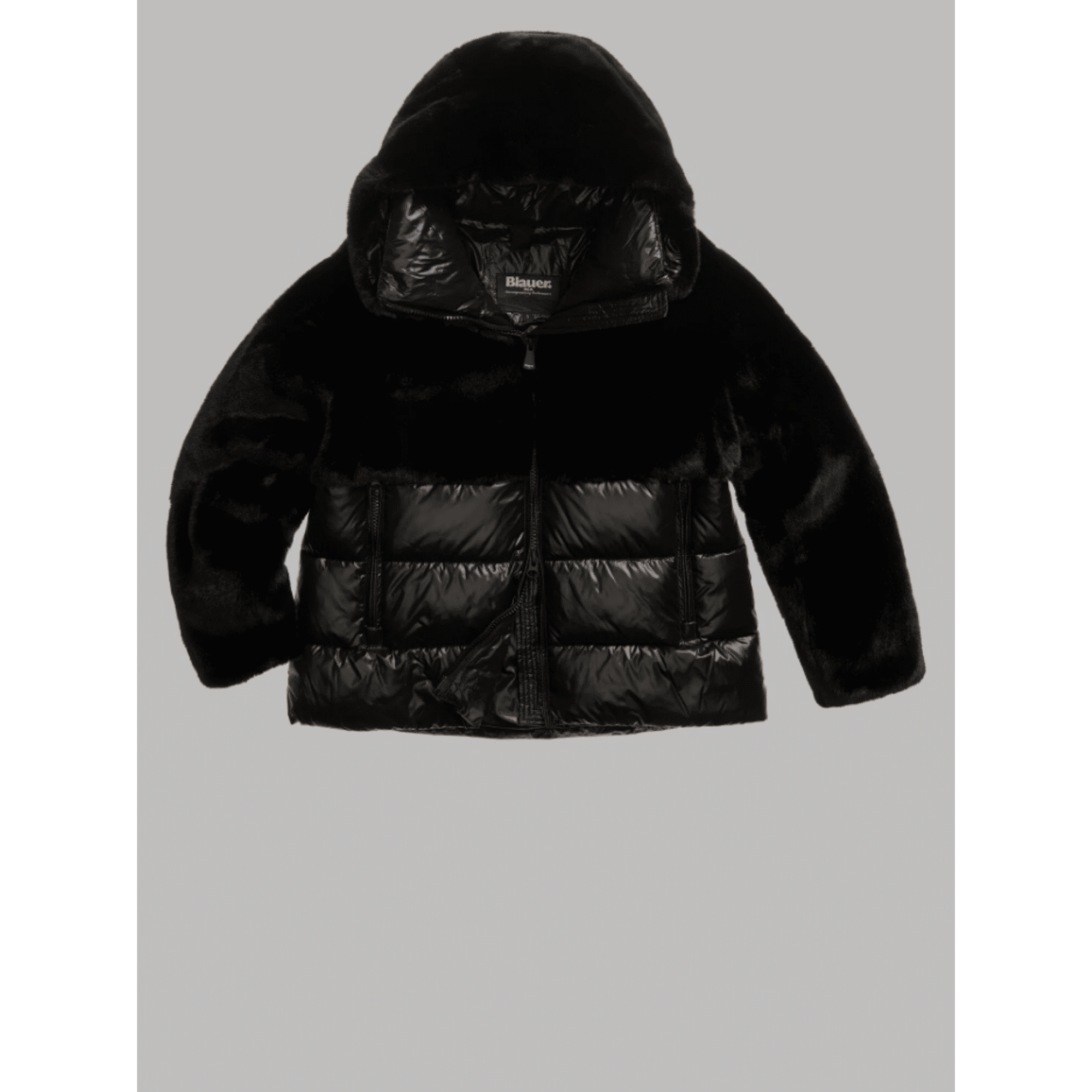 GIUBBETTO NYLON CON PELLICCIA ECO FANEVIL