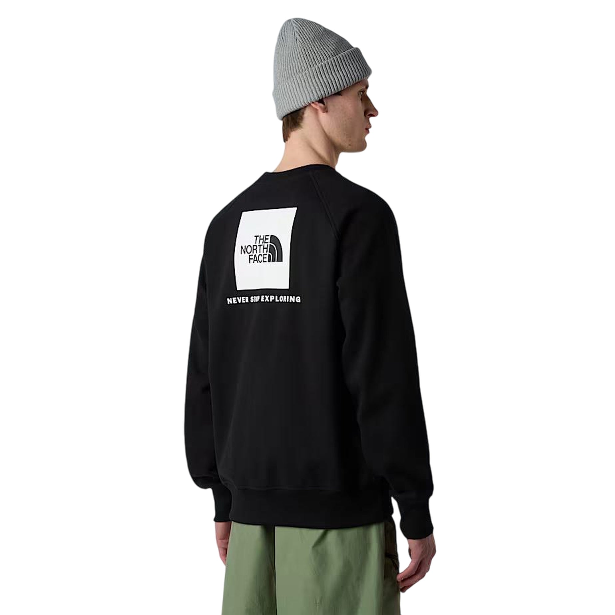 Felpa Uomo girocollo Nero con NSE Box modello retro