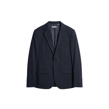 Giacca Uomo Blu monopetto, dal fit slim con patte laterali