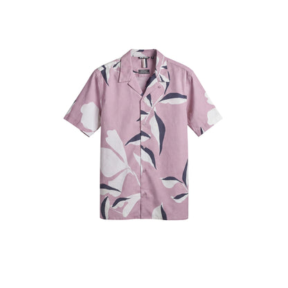 Camicia Uomo in cotone e viscosa, con fantasia botanica