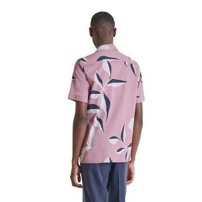 Camicia Uomo in cotone e viscosa, con fantasia botanica