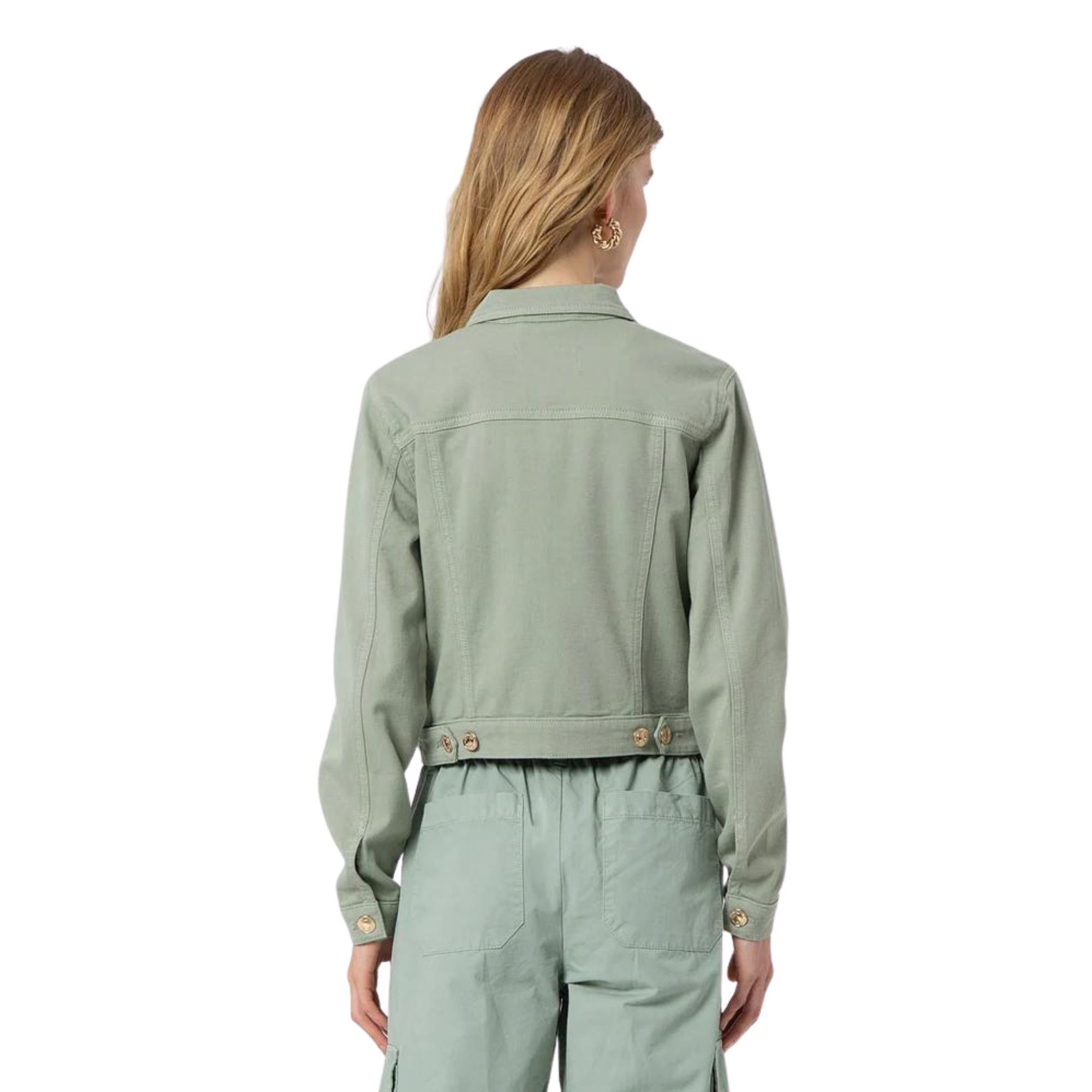 Giacca Donna in bull con bottoni centrali