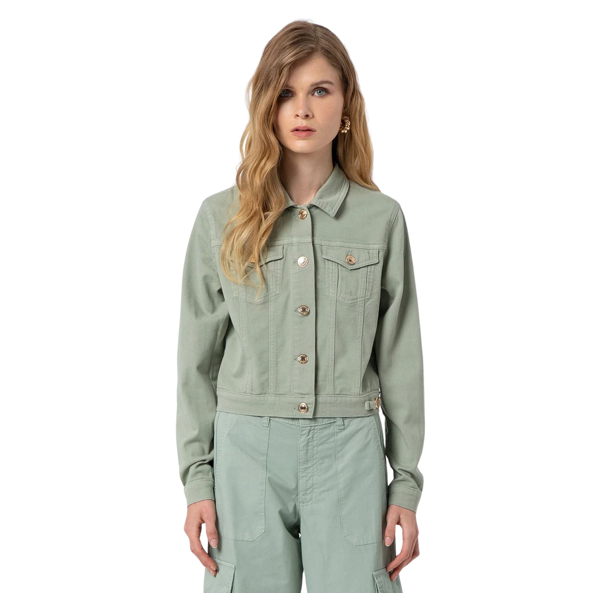 Giacca Donna in Bull con tasche applicate