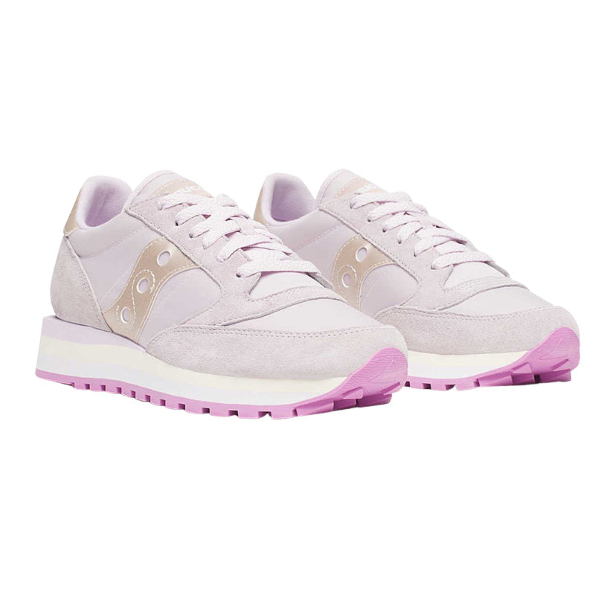 Sneakers Donna Jazz Triple, con inserti in camoscio e lacci frontali 