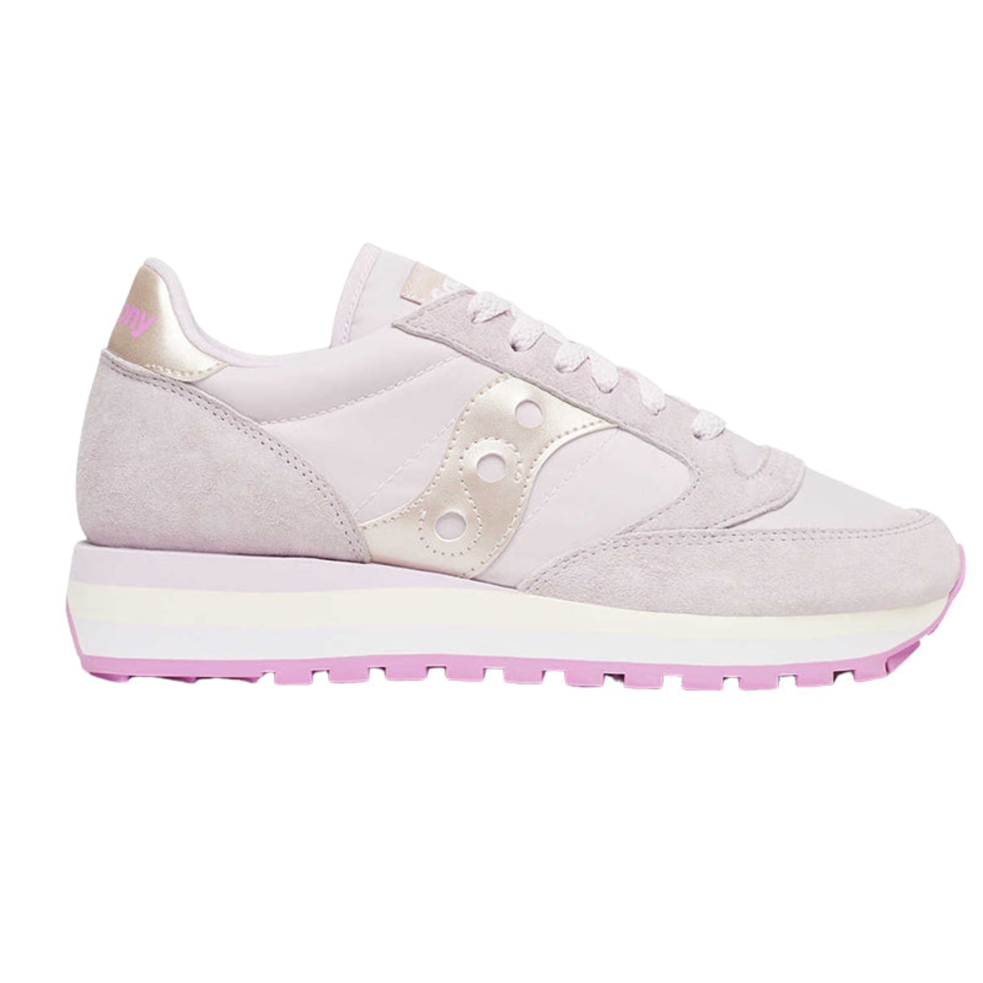 Sneakers Donna Jazz Triple, con inserti in camoscio e lacci frontali 