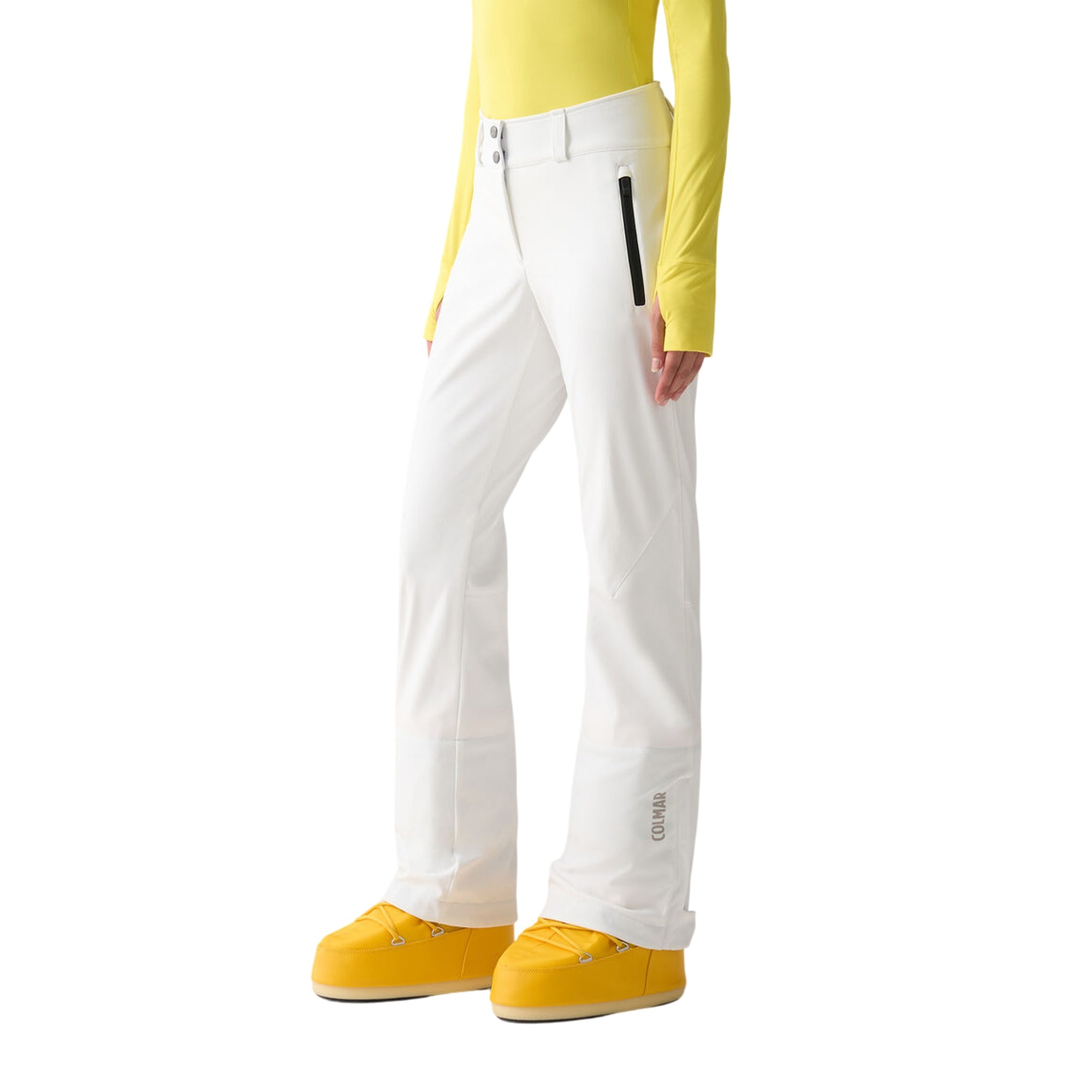 Pantalone Donna da sci Bianco, con zip sul fondo