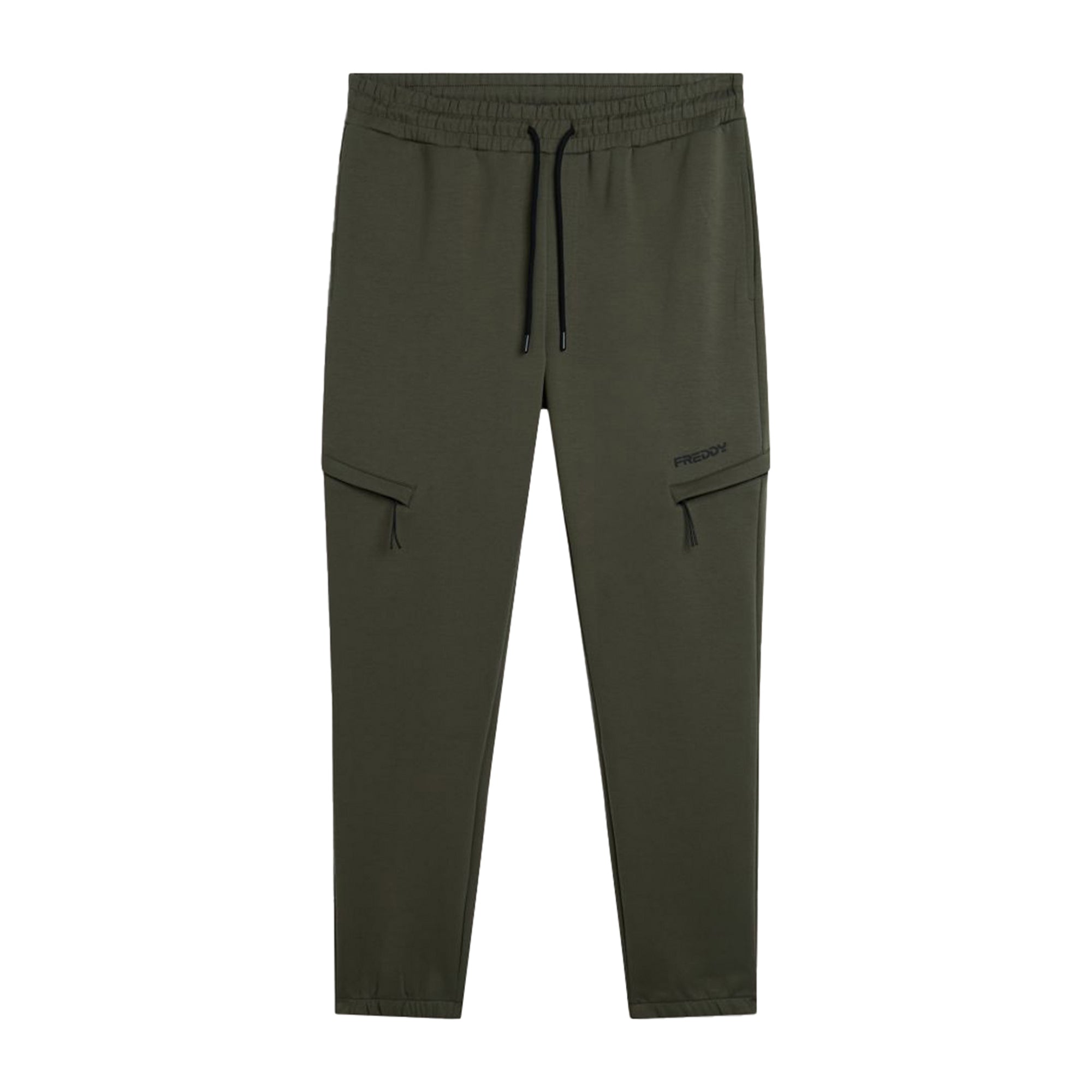 Pantalone Uomo Freddy Verde Sportivo con Tasche Zippate