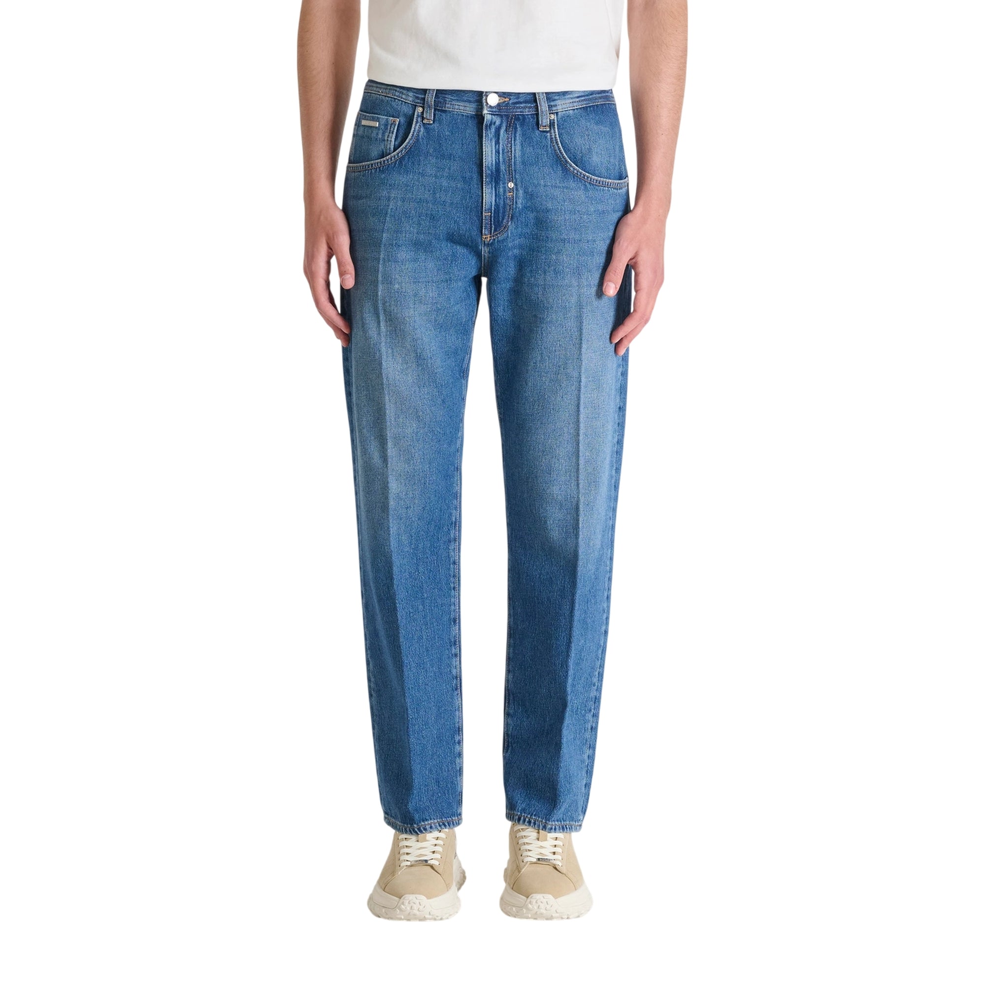 Jeans Uomo Ben morbido, con piega frontale