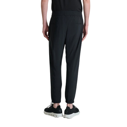 Pantalone Uomo sportivo Nate Nero, con elastico sul fondo