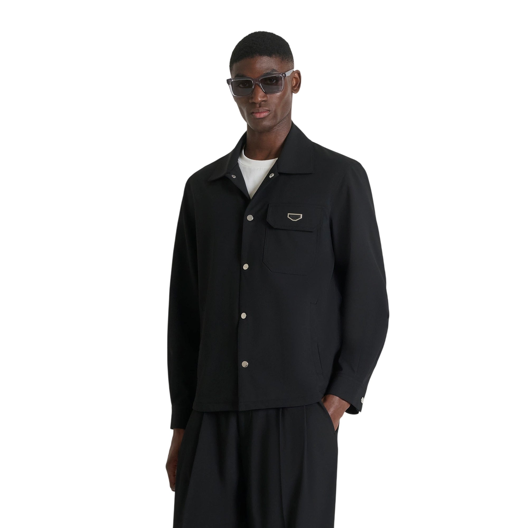 Camicia Uomo in tessuto elasticizzato misto viscosa 