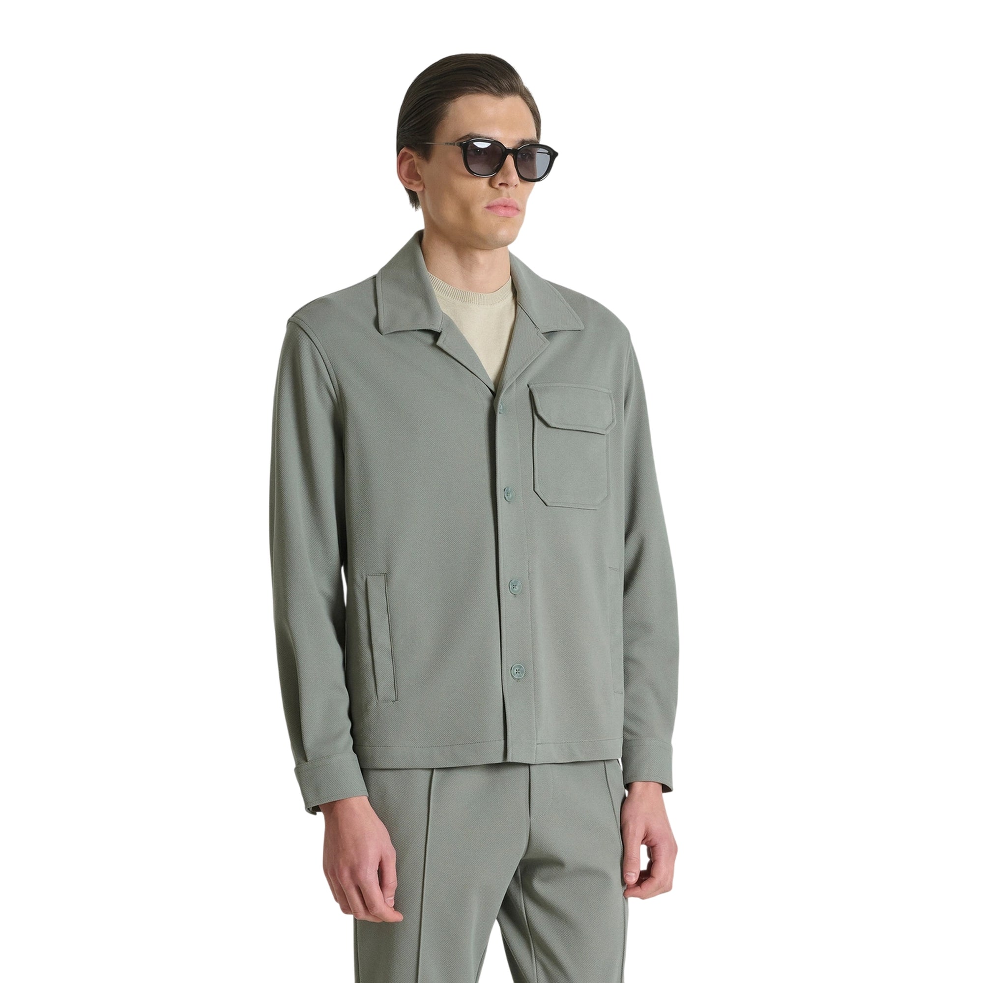 Camicia Uomo Dublin, in misto cotone Verde
